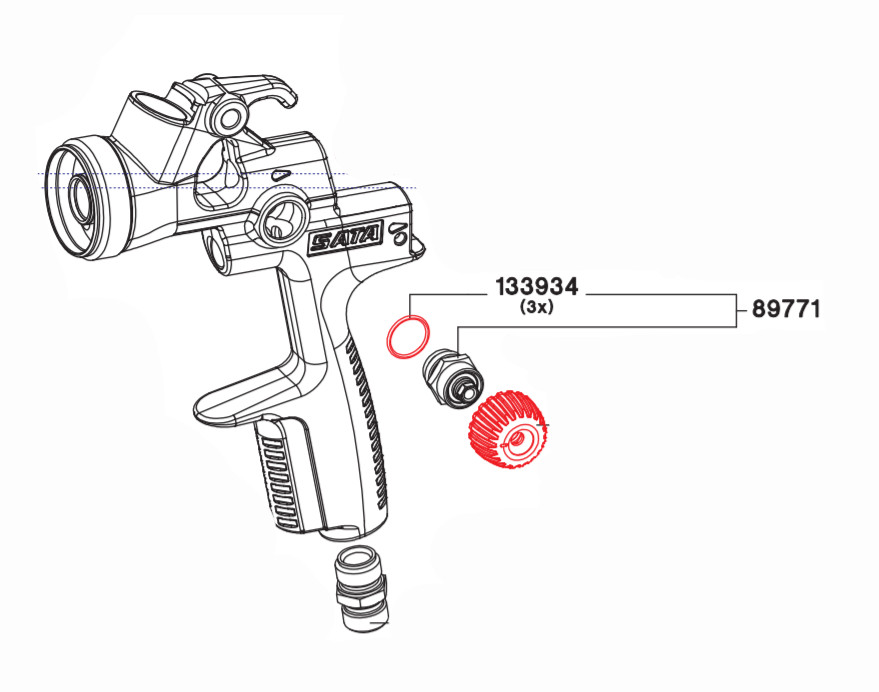 Spindel CPL za Okroglo/Plosko Spray Kontrolo 89771