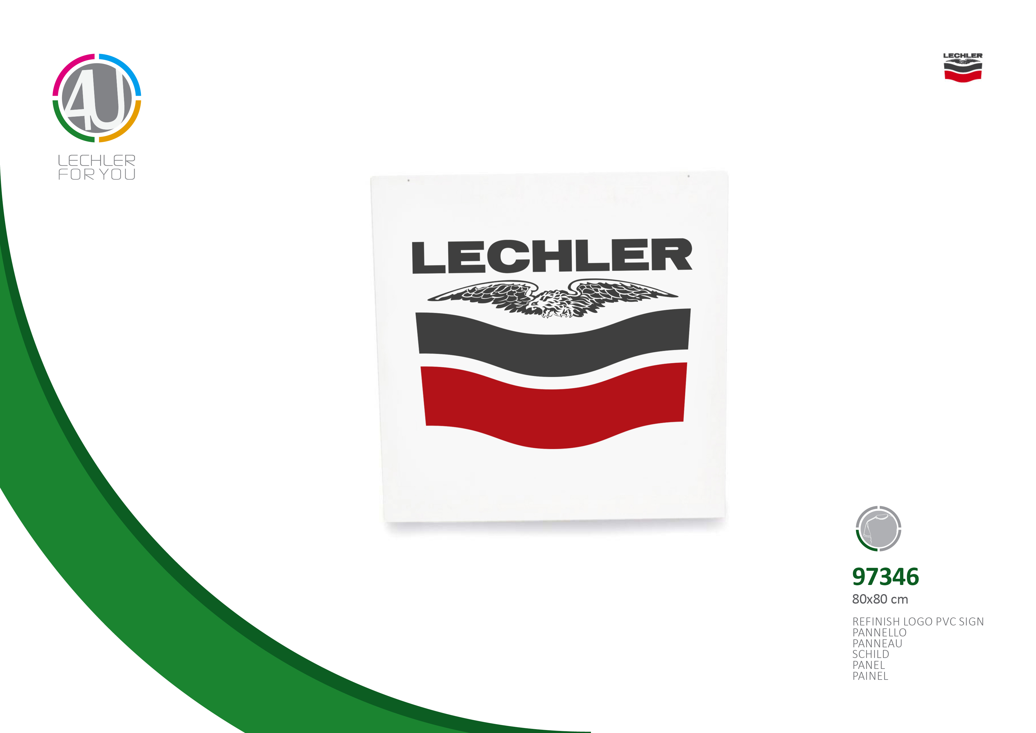 Refinish Logo Pvc Sign 80 X 80 Cm