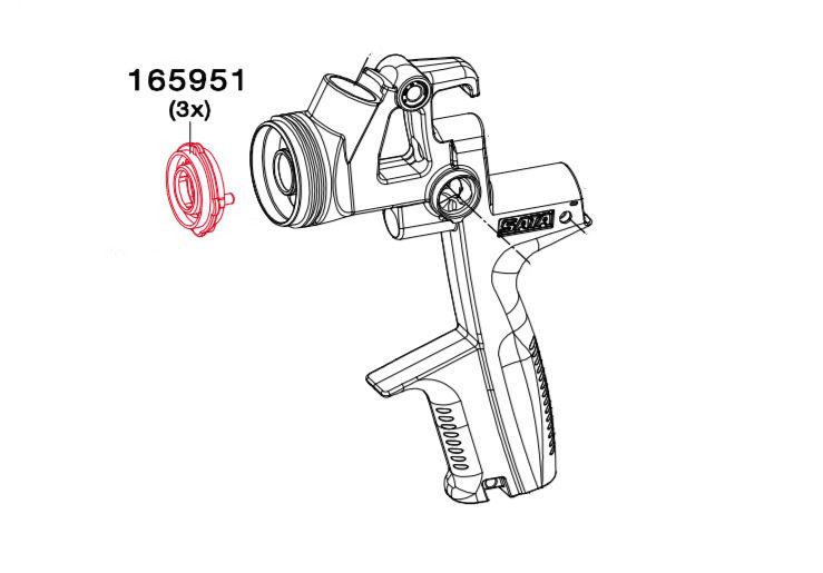 Obroč za distribucijo zraka 165951 za Jet 4000 B
