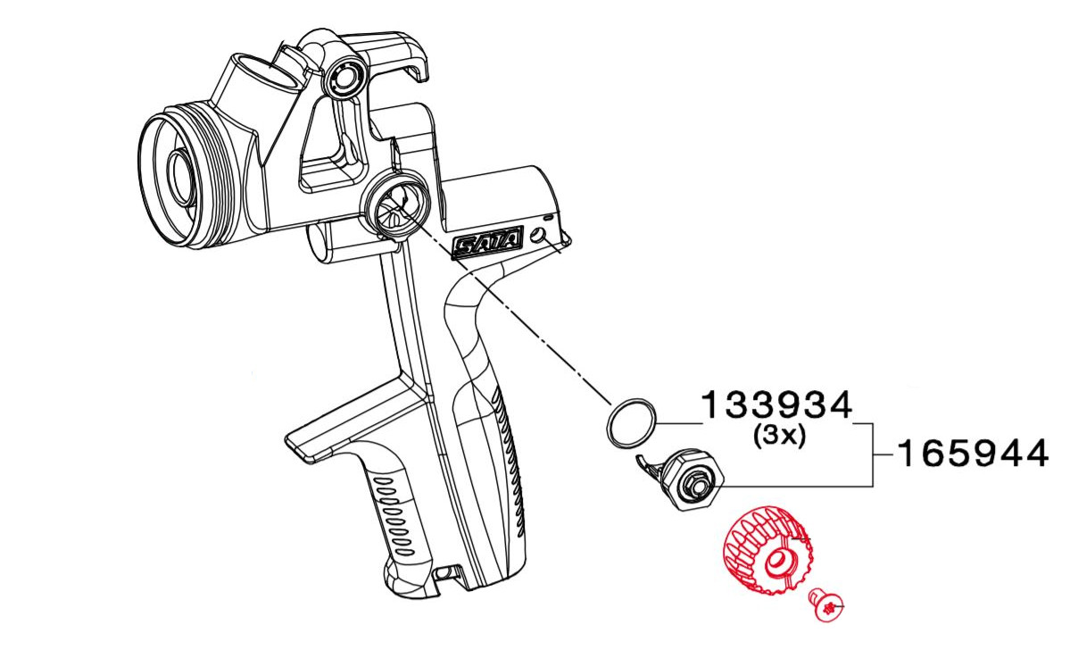 Spindle For Round/Flat Spray Control >Quarter Turn< 165944