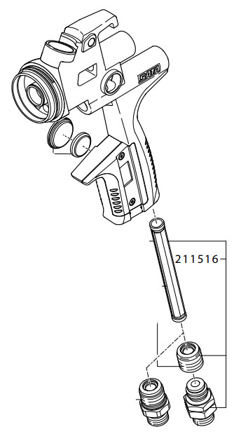 Držalo tesnila z manšeto in vrtečim spojem 211516